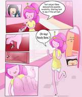 drawing crush comic color sweat in_shoe story shrunken_men foot_crush shrunken_man inside_view under_foot bane dialogue adventure_time princess_bubblegum wildboy19