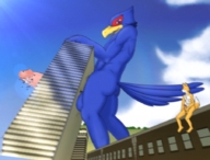 drawing furry masturbation color destruction giant penis buildings building_sex starfox animation testicles falco scrotum