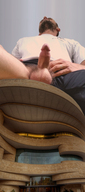 collage nude giant penis buildings sitting looking_up point_of_view facial_hair