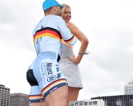 giantess collage city blonde giant skirt helicopter couple shorts hugging outdoors hands_on_hips baseball_cap facial_hair