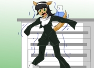 furry anthro comic black_hair color green_eyes shrunken_woman drawer shrinking_potion herretik