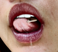 vore tongue small_woman mouth teeth lips digital_render flagg3d