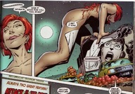 drawing giantess nude vore mega comic color butt destruction giganta red_hair vehicles movie dialogue drive_in_theater dc_comics