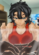 drawing black_hair color ants saliva shrunken_men shrunken_man ant_farm etz looking_at_tiny