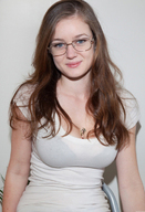breasts collage blue_eyes glasses brunette shrunken_woman tinygirl1234 chelsea_dawson between_breasts