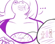 drawing micro garnet unaware eating twisted_persona pearl steven steven_universe amethyst garnet_(steven_universe)