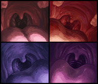 karbo vore color tongue mouth teeth throat point_of_view panels