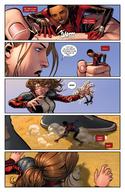 drawing giantess mega blonde comic color handheld shoes superhero story ponytail shrunken_man jumpsuit dialogue zipper cassie_lang stature miles_morales spider-man marvel_comics