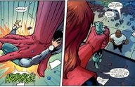 drawing giantess mega comic long_hair gloves red_hair avengers giant_girl janet_van_dyne comic_books marvel_comics whirlwind luke_cage