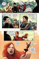 breasts drawing wings comic color long_hair red_hair shrunken_woman venus dialogue iron_man captain_america janet_van_dyne comic_books marvel_comics the_wasp giant-man