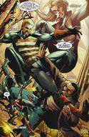drawing giantess mega blonde comic color ponytail fighting mask outdoors costume ant-man belt cassie_lang comic_books stature usagent grizzly marvel_comics