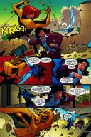 drawing giantess wings mega color destruction gun giganta jumpsuit dialogue business_suit dc_comics blue_beetle comic_books