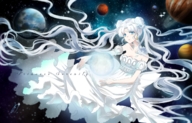 drawing white_hair giga space sailor_moon dress twintails buns