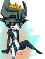 drawing micro pussy color cum midna sitting looking_down the_legend_of_zelda pikmin
