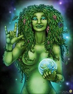 breasts drawing nude earth color goddess dryad dragonesslife plant_girl looking_at_viewer gaia