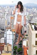 collage city swimsuit destruction handheld barefoot helicopter brunette bus looking_down skyscraper alessandra_ambrosio beregous
