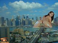 giantess collage nude pussy city mega butt bridge traffic brunette looking_back new_york_city vehicle_crush taran brooklyn_bridge looking_at_tiny