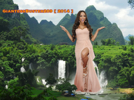 giantess collage brunette waterfall dress legs mountains source_needed foliage dania_ramirez giantessbuster209