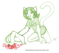 drawing cat_girl homestuck twisted_persona karkat_vantas nepeta_leijon