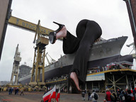 giantess collage high_heels low_angle jr people leaning point_of_view ships pier cargo_ship