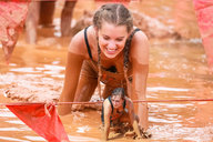 collage size_difference crawling shrunken_woman mud looking_at_tiny thespaced
