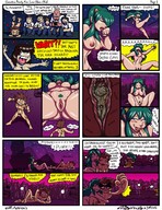 drawing giantess insertion pussy horns comic color shrunken story lum urusei_yatsura green_hair falling accidental dialogue thebigmansini slipping slipped slip ataru_moroboshi
