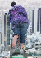 collage city destruction barefoot bbw walking outdoors