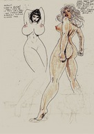 breasts growth nude blonde comic black_hair destruction breast_expansion outgrowing_building sketch giantesses captions vehicle_crush source_needed ripping_clothes