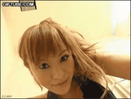 cleavage brunette asian crawling animation looking_down thighs point_of_view looking_at_viewer