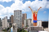 giantess collage city blonde buildings clouds sky behind_view giulio_10