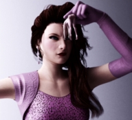 handheld brunette shrunken_woman dangle between_fingers looking_at_tiny digital_render flagg3d