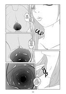 drawing vore monochrome story bunny_girl willing point_of_view mukatkikaarn dialogue eyepatch mukat
