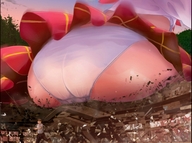 drawing giantess panties upskirt color butt destruction skirt butt_crush anime sitting sailor_uniform running running_away crushed_building narue diary_of_narue funakura shrink_high