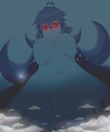 drawing giantess looking_down point_of_view glowing_eyes