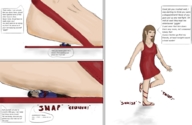 drawing crush color blood story shrunken_men foot_crush shrunken_man under_foot dialogue
