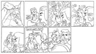 drawing comic monochrome climbing shrunken_men shrunken_man laughing molotav panels