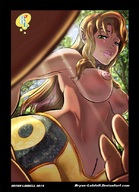 drawing long_hair topless looking_down forest looking_up outdoors snake_girl
