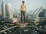 giantess collage city traffic buildings wonderslug people standing vehicles ellen_page shanghai