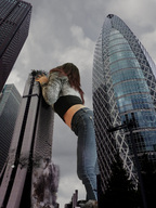 giantess collage destruction low_angle skyscraper clouds sky point_of_view giulio_10