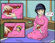 drawing gentle manga sleeping color naruto anime kimono shrunken_man bedroom panels hinata_hyuga naruto_(series)