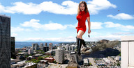 collage city mega destruction helicopter brunette wonderslug seattle boots giantess_katelyn bay sky