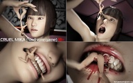 nude handheld blood brunette brown_eyes asian gore hard_vore shrunken_woman open_mouth cruel femaleteeth looking_at_victim digital_render cruel_mika