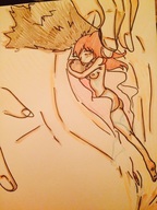 drawing insertion pussy long_hair red_hair shrunken_woman xolittleonexo