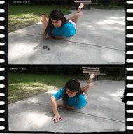 collage toes barefoot soles brunette smiling lying_down shrunken_people hand_crush lilleoproductions joselitooo23 looking_at_tiny gaby