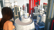 giantess city long_hair brunette digital_render fater