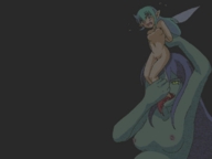 drawing nude vore wings color long_hair blue_hair fairy mini_giantess animation shrunken_woman game long_tongue snake_girl fairy_fighting
