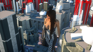 giantess city long_hair cleavage brunette digital_render fater