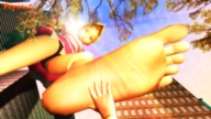giantess crush city barefoot gmod tinkerbell outdoors impending_doom poposan digital_render