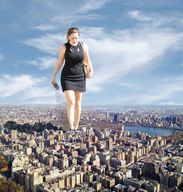giantess collage city mega destruction brunette wonderslug looking_down sky kelly_brook