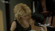 blonde mini_giantess lingerie indoors lace digital_render fater